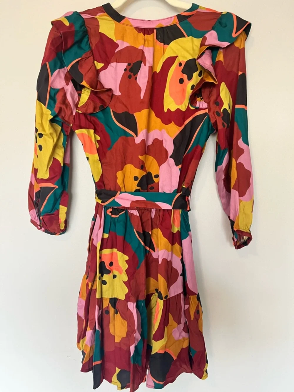 Marine Layer Elise Mini Dress Exploded Floral Belted Pockets Size S - Picture 6 of 10